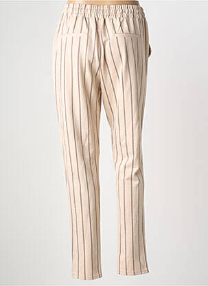 Pantalon slim taille élastique taille normale beige ICHI femme
