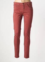 Pantalon slim tissage popeline taille normale rouge CARLA KOPS femme