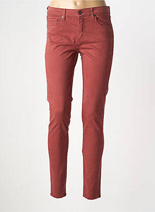 Pantalon slim tissage popeline taille normale rouge CARLA KOPS femme