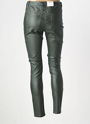 Pantalon slim tissage enduit taille normale vert B.YOUNG femme