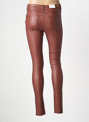Pantalon slim taille haute taille haute marron B.YOUNG femme