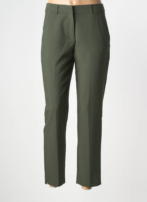 Pantalon 7/8 taille à pinces taille normale vert LA FEE MARABOUTEE femme