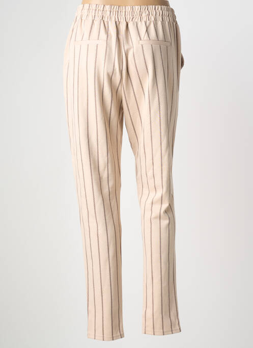 Pantalon slim taille élastique taille normale beige ICHI femme
