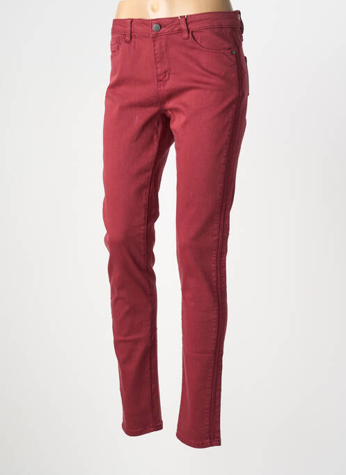Jeans coupe slim rouge C'EST BEAU LA VIE femme