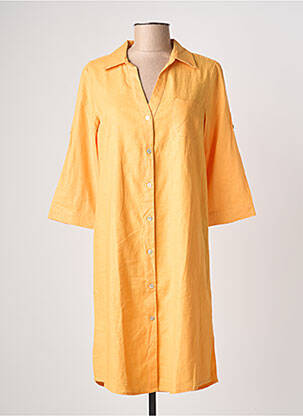 Robe mi-longue manches 3/4 manches 3/4 orange ESPRIT DE LA MER femme