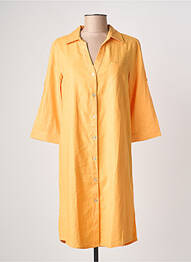 Robe mi-longue manches 3/4 manches 3/4 orange ESPRIT DE LA MER femme
