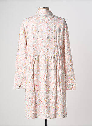 Robe mi-longue imprimé fantaisie manches longues blanc ESPRIT DE LA MER femme