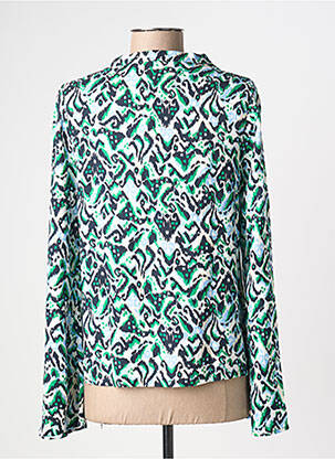 Blouse tissage popeline manches longues vert ÉTYMOLOGIE femme