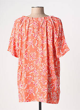 Top imprimé fantaisie manches courtes orange ÉTYMOLOGIE femme