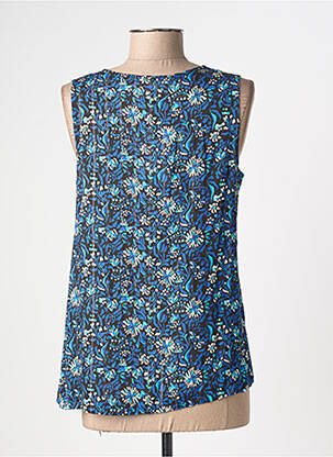 Top imprimé fantaisie sans manche bleu ESPRIT DE LA MER femme