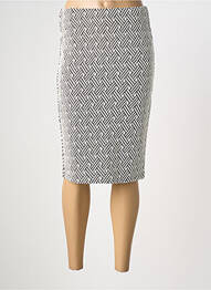 Jupe mi-longue stretch blanc ÉTYMOLOGIE femme