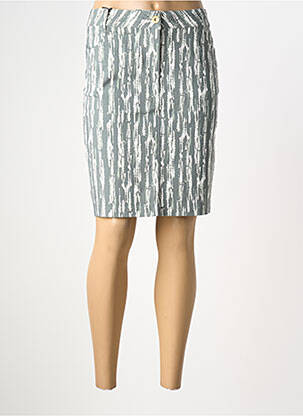 Jupe mi-longue stretch vert ÉTYMOLOGIE femme