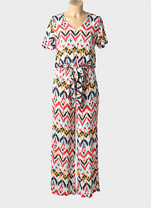 Combi-pantalon tissage crêpe manches courtes blanc ÉTYMOLOGIE femme