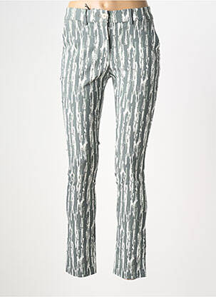 Pantalon slim tissage popeline taille normale vert ÉTYMOLOGIE femme