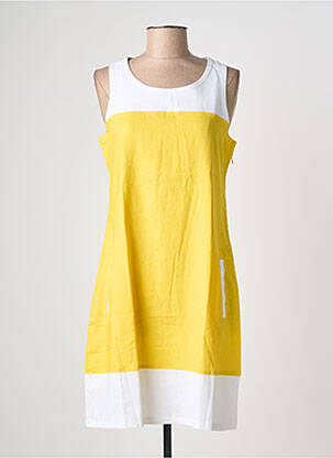 Robe courte sans manche sans manche jaune ESPRIT DE LA MER femme