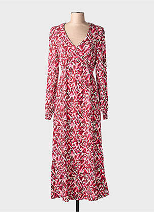 Robe longue manches longues manches longues rose ÉTYMOLOGIE femme