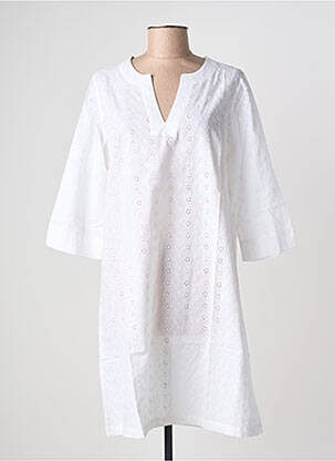 Robe mi-longue manches 3/4 manches 3/4 blanc ESPRIT DE LA MER femme