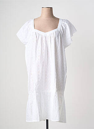 Robe mi-longue manches courtes manches courtes blanc ESPRIT DE LA MER femme