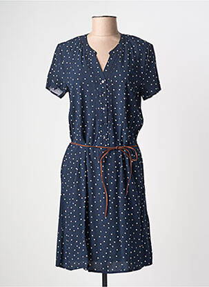 Robe mi-longue manches courtes manches courtes bleu ESPRIT DE LA MER femme