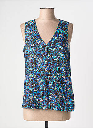 Top imprimé fantaisie sans manche bleu ESPRIT DE LA MER femme
