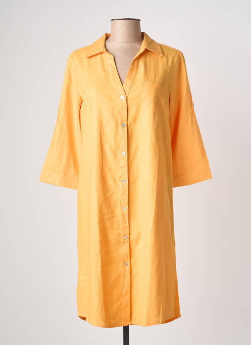 Robe mi-longue manches 3/4 manches 3/4 orange ESPRIT DE LA MER femme