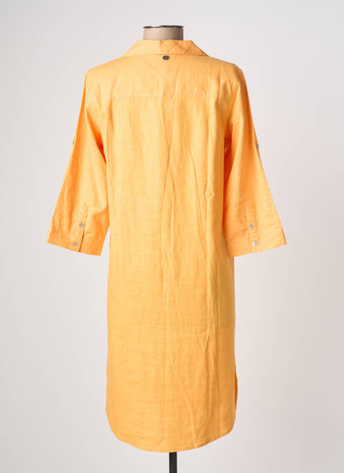 Robe mi-longue manches 3/4 manches 3/4 orange ESPRIT DE LA MER femme