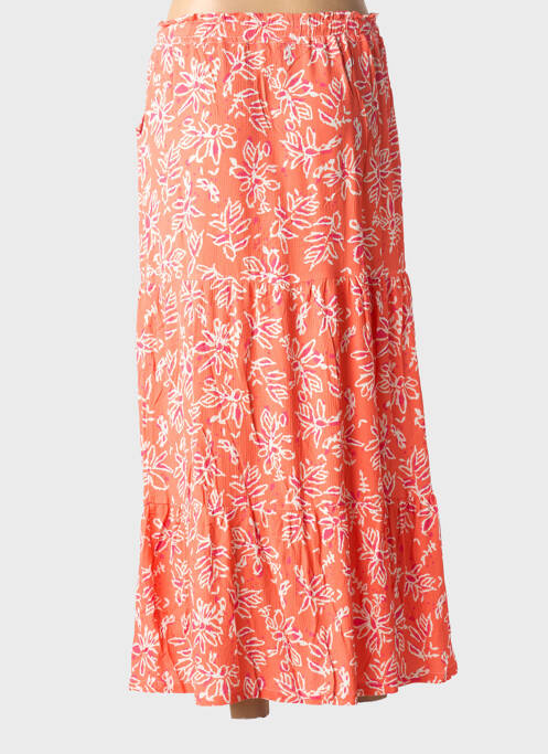 Jupe longue tissage crêpe orange ÉTYMOLOGIE femme