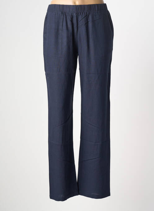 Pantalon droit taille élastique taille normale bleu ÉTYMOLOGIE femme