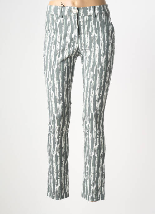 Pantalon slim tissage popeline taille normale vert ÉTYMOLOGIE femme