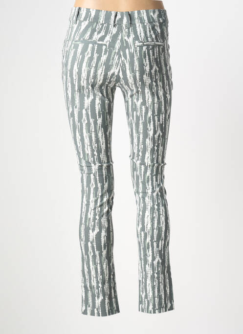 Pantalon slim tissage popeline taille normale vert ÉTYMOLOGIE femme