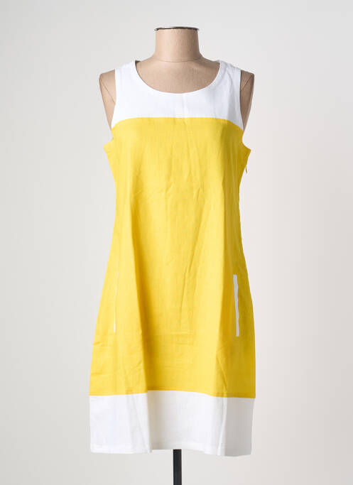 Robe courte sans manche sans manche jaune ESPRIT DE LA MER femme
