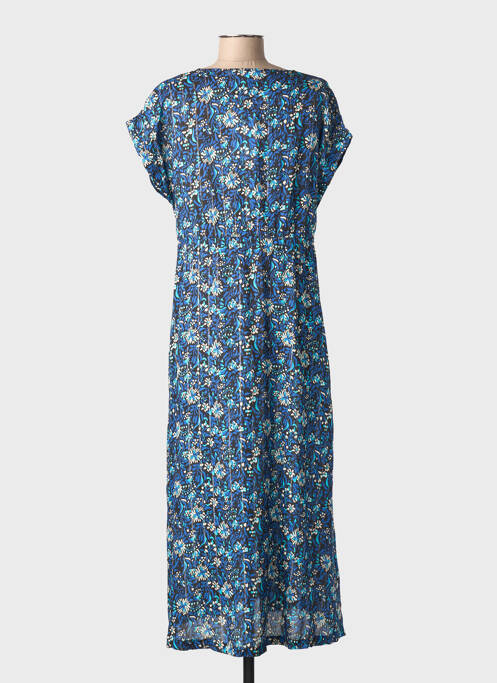 Robe longue imprimé fantaisie manches courtes bleu ESPRIT DE LA MER femme