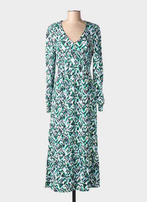 Robe longue manches longues manches longues vert ÉTYMOLOGIE femme