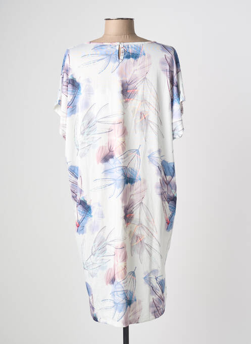 Robe mi-longue imprimé fantaisie manches courtes blanc ESPRIT DE LA MER femme