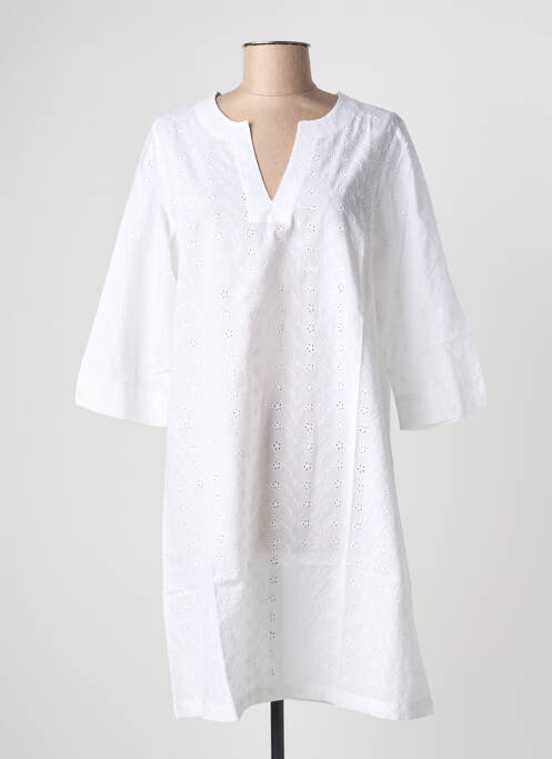 Robe mi-longue manches 3/4 manches 3/4 blanc ESPRIT DE LA MER femme