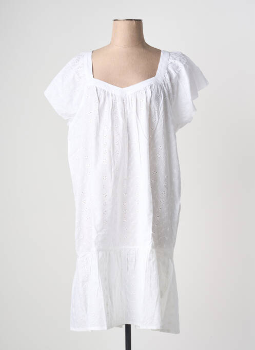 Robe mi-longue manches courtes manches courtes blanc ESPRIT DE LA MER femme