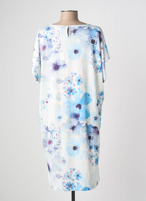 Robe mi-longue imprimé fantaisie manches courtes bleu ESPRIT DE LA MER femme