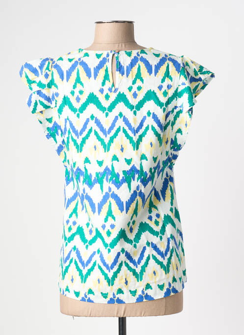 Top imprimé fantaisie manches courtes blanc ÉTYMOLOGIE femme