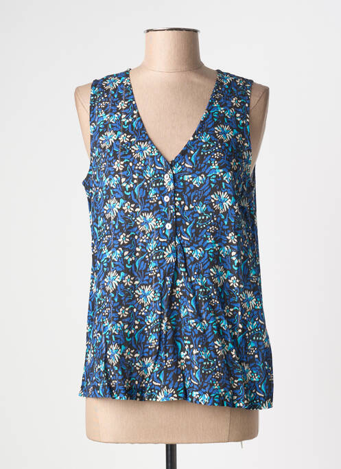 Top imprimé fantaisie sans manche bleu ESPRIT DE LA MER femme