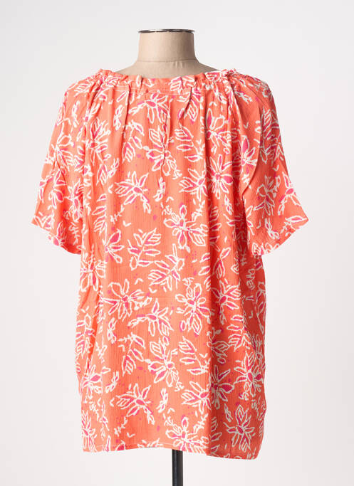 Top imprimé fantaisie manches courtes orange ÉTYMOLOGIE femme