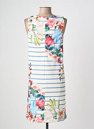 Robe mi-longue imprimé fantaisie sans manche blanc ESPRIT DE LA MER femme