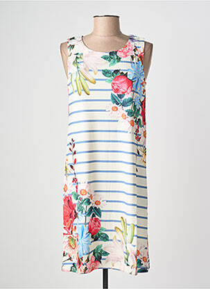 Robe mi-longue imprimé fantaisie sans manche blanc ESPRIT DE LA MER femme