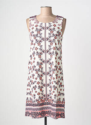 Robe mi-longue imprimé fantaisie sans manche blanc ESPRIT DE LA MER femme