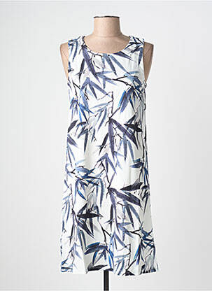 Robe mi-longue imprimé fantaisie sans manche bleu ESPRIT DE LA MER femme