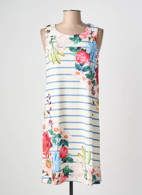 Robe mi-longue imprimé fantaisie sans manche blanc ESPRIT DE LA MER femme