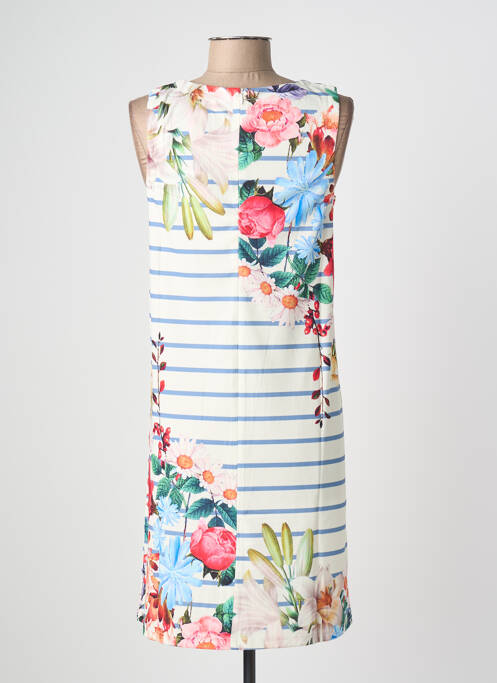 Robe mi-longue imprimé fantaisie sans manche blanc ESPRIT DE LA MER femme
