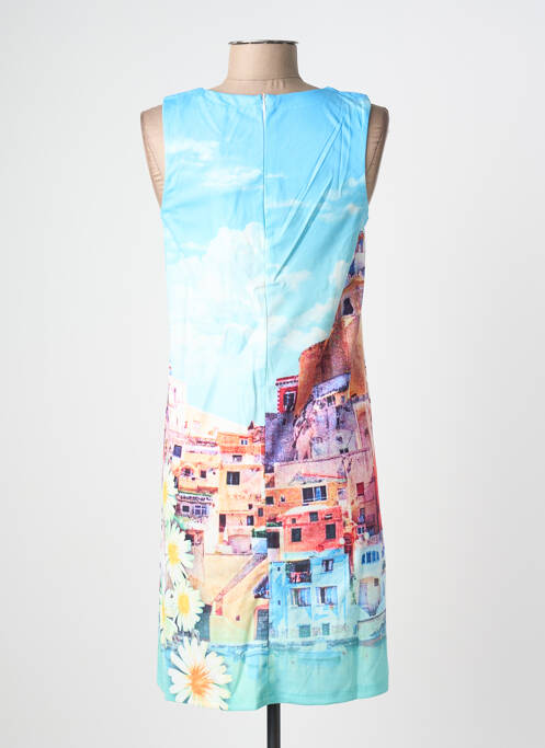 Robe mi-longue imprimé fantaisie sans manche bleu ESPRIT DE LA MER femme