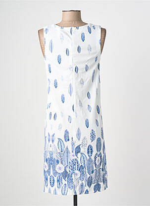 Robe mi-longue imprimé fantaisie sans manche bleu ESPRIT DE LA MER femme