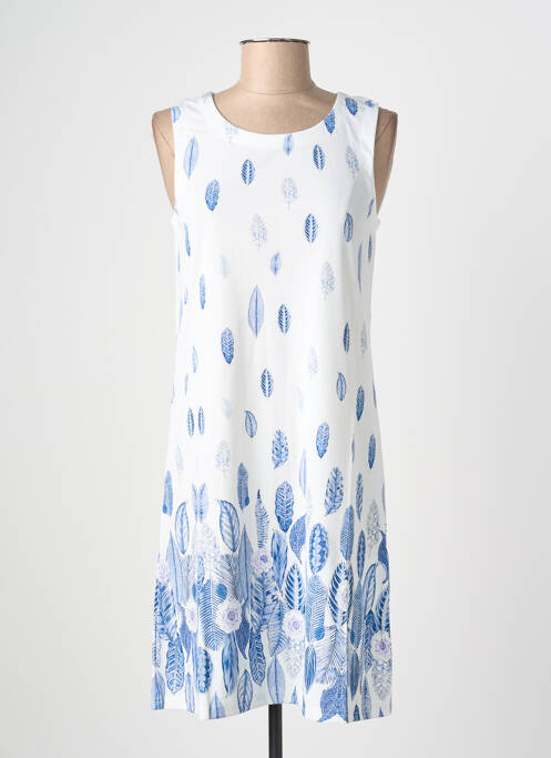 Robe mi-longue imprimé fantaisie sans manche bleu ESPRIT DE LA MER femme