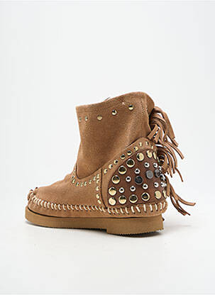 Bottines/boots nubuck talon plat jusqu'à 3cm marron N°11 femme
